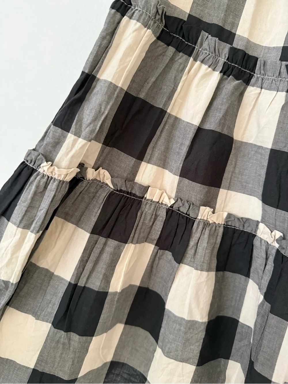 Gap Kids Gingham Tiered Cotton Dress Size M 8-9